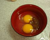 超簡単うま！卵焼き（肉味噌風そぼろ入り）作り方1写真