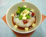 ほろほろチーズon和風トマトスープ飯作り方5写真