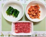 寒い日簡単昼食！キムチ挽肉豆乳坦坦うどん作り方1写真