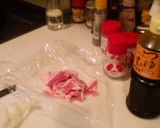 お昼ご飯には手軽に、”冷たい肉蕎麦”作り方1写真