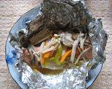 鮭(チリ産トラウト)とマイタケホイル蒸し作り方6写真