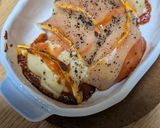 冷凍餃子アレンジ！チーズとろ～り餃子ピザ作り方3写真