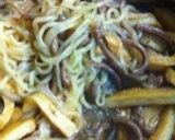 ぜんまいとコンニャクの煮物・ご飯のおかず作り方7写真