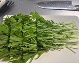 水菜とツナのシャキシャキサラダ作り方1写真