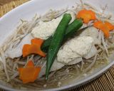 キューピー具のソースで、白身魚の酒蒸し作り方3写真