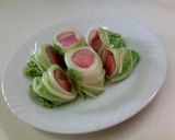 新生姜＆ウインナー白菜くるくる巻き（串）作り方3写真
