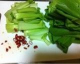 チンゲンサイの挽肉炒め(´▽｀)作り方1写真