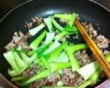 チンゲンサイの挽肉炒め(´▽｀)作り方3写真