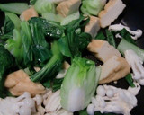 とと厚揚げ＆青梗菜、ごま炒めあんかけ作り方5写真