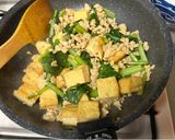 超簡単♩厚揚げと小松菜の鶏ひき肉甘辛炒め作り方5写真