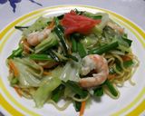 エビとニラのカラダあたため焼きそば作り方5写真