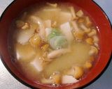 なめこと里芋とお豆腐の味噌汁♬作り方3写真