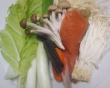 秋鮭の味噌煮込みうどん！作り方1写真