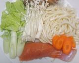 秋鮭の味噌煮込みうどん！作り方3写真