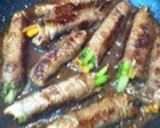 牛肉マキマキ☆すき焼き風は２種類のネギで作り方4写真