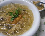 魚河岸あげと春雨のゴマふりスープ作り方5写真