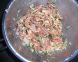 豚ひき肉の野菜入りフライパン焼き作り方5写真