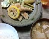 和風プレート葱豚焼き！キャベツ添え作り方11写真