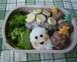 ゆかりむすびと塩むすびできのこに見える?作り方5写真