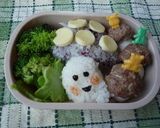ミートボールとウズラの卵で「きのこ」作り方4写真
