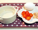 ＊簡単♪ポーチドエッグスープ＊作り方1写真