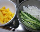 柿とキュウリのごまあえ作り方1写真