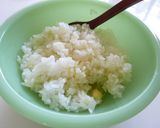 桜海老のお醤油バター丼作り方1写真