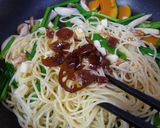 ツナとかぼちゃとニラの和風パスタ作り方6写真