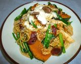 ツナとかぼちゃとニラの和風パスタ作り方7写真