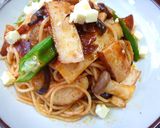 卵と蒲鉾と野菜のパスタ トマト味噌仕立て作り方9写真