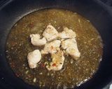 水菜と鶏肉の中華パスタ作り方3写真