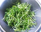 豆苗のチーズパスタ作り方1写真