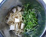 豆苗のチーズパスタ作り方4写真