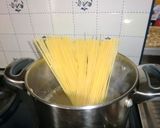 にんにくベーコン生クリームで極上パスタ作り方1写真