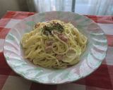 にんにくベーコン生クリームで極上パスタ作り方9写真