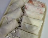 麻婆春雨で揚げない焼き春巻き作り方4写真