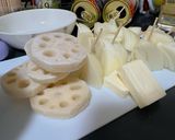 泥酔調理　オニオン　レンコンフライ作り方2写真