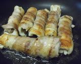 舞茸inちくわ豚バラ巻き巻きソテー作り方3写真