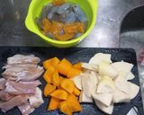 鶏肉☆根菜煮作り方1写真