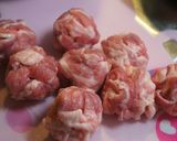 たこ焼き風味の豚小間団子作り方1写真
