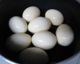すき焼きのたれで①煮卵(濃)②肉豆腐作り方2写真