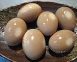 すき焼きのたれで①煮卵(濃)②肉豆腐作り方3写真