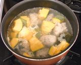 鯖つくねの豆乳味噌汁作り方2写真