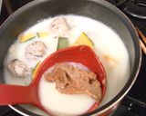 鯖つくねの豆乳味噌汁作り方3写真