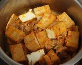 キムチと厚揚げのミルク入り味噌スープ作り方3写真