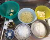 サツマイモとりんごの大きいケーキ✿作り方1写真