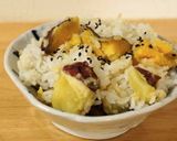 塩味が決め手！甘ーいおさつの炊き込みご飯作り方4写真