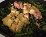 からし菜とツナ豆腐炒め作り方3写真