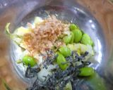 白菜と枝豆と葱の和風トースト作り方2写真