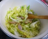 白菜とソーセージの簡単煮物作り方2写真